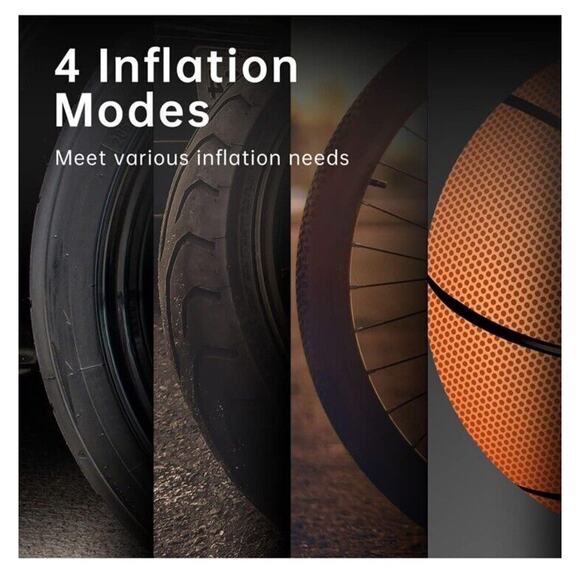 Tire Inflator Portable Air Compressor, 150PSI Cordless Air Pump 5000mAh - Picture 4 of 9